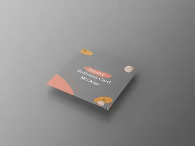 Square Business Card Mockup animation branding design envato flat logo themeforest typography ux vector