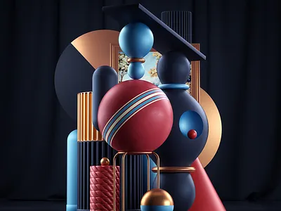 Back in USSR. Rubber ball from my childhood 3dcomposition ball design illustraion octane ussr