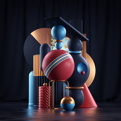 Back in USSR. Rubber ball from my childhood 3dcomposition ball design illustraion octane ussr