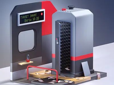 Torture #№3 3dcomposition design illustraion octane railways rzd torture