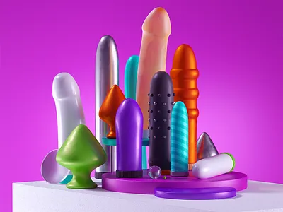 Dildorcity 3dcomposition design dildo illustraion octane sextoy