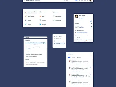 Card UI card ui freshservice freshworks header itsm menu notification product design profile saas ui kit viduthalai mani dharmaraj