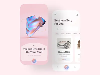 Jewellery App 💎 app app design branding daily ui dailyui dailyuichallenge design designer ecommerce ecommerce app jewellery minimal minimalist ui ui design uidesign uiux ux web website