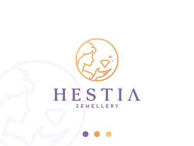 Hestia branding design illustration jewellery logo vector work