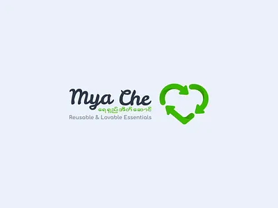 Mya Che branding design eco green illustration logo recycle vector work