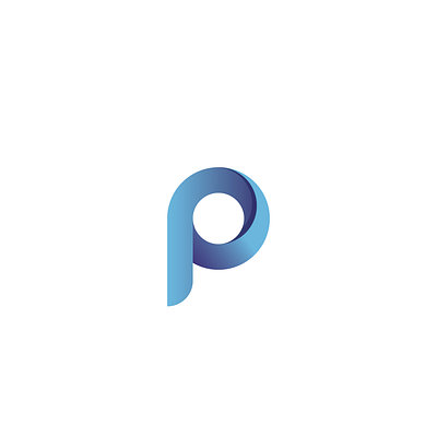 P logo gradient illustration logo p