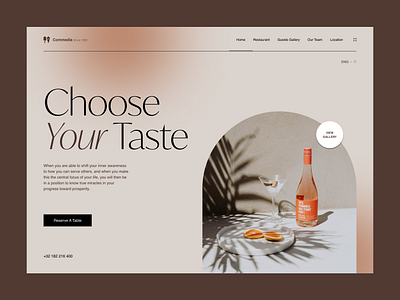 Restaurant Web UI Exploration concept design food interaction layout restaurant ui ux web website