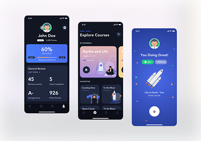 Spaceship app app design application course dark design illustration ui ui ux ux