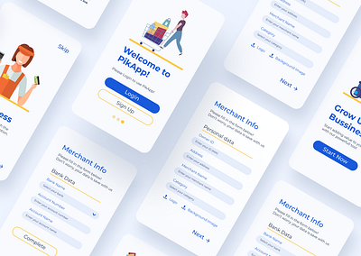 PikApp Registration Mobile UI Design figma food app interface portfolio registration form ui ui ux