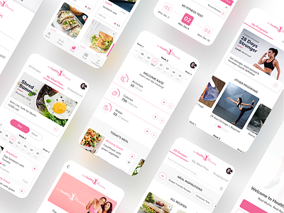 The Healthy Mummy User Experience 3d branding calendar calendar ui design ecommerce fitness food food app health illustration on demand app typography user experience user interface ux vector video