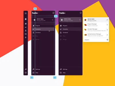 Navigation Menu concrete design habx interface menu nav navigation navigation menu product ui