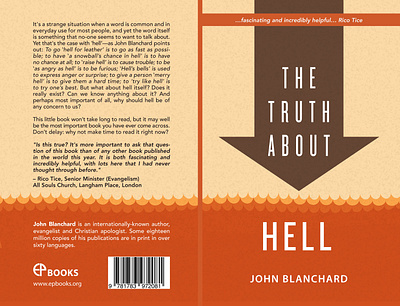 The Truth about Hell — John Blanchard for Evangelical Press book cover design design illustrator vector
