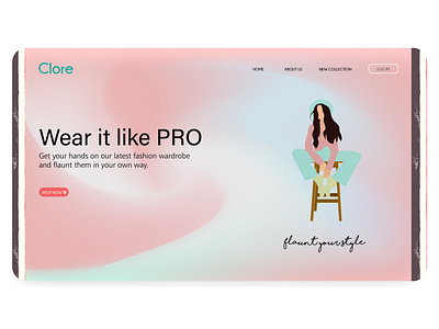 Landing Page adobe illustrator branding dailyui dailyuichallenge design fashion design illustrator landing page design ui ux