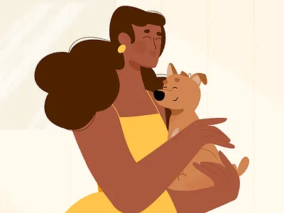 WIP illustrations cat food cats cell character dog food dogs female fluff food illustrations panic studio pet food pets