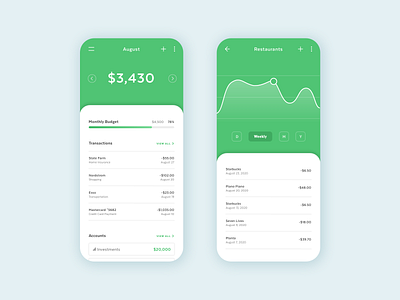 Budgeting App app bank app banking budget budgeting app budgeting mobile app finance finance app financial minimal minimalist mobile app money money app ui ui design ux ux design vector