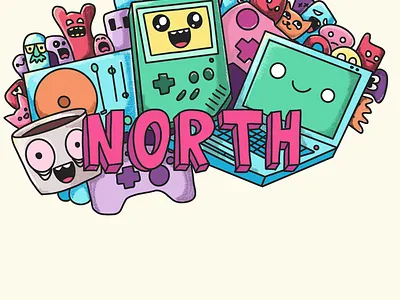 NORTH Promo branding design gamedesign illustration logo procreate