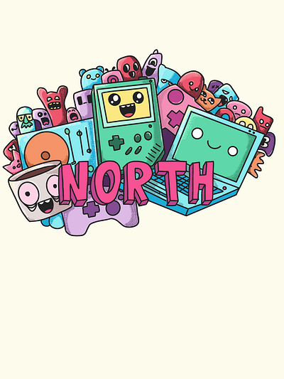 NORTH Promo branding design gamedesign illustration logo procreate