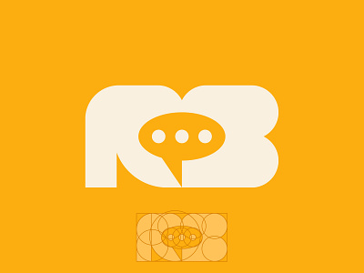 Golden Ratio 'ROB' Voice Acting Speech Bubble Logo Mark brand identity branding clean goldenratio grid grid layout grid logo logo logo designer logodesign logomark negative space negativespace