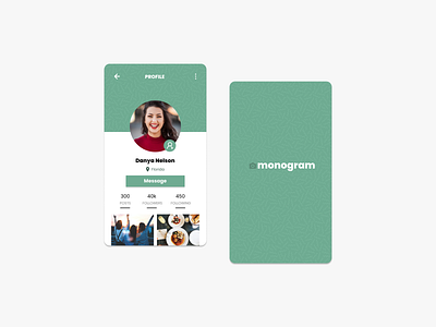 monogram social app design ui ui design