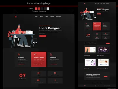 Landing Page page Daily Ui 3b Presentation 2021 design brand uiux dailyuichallenge illustration landing page landing page design new design portfolio ui ui design uidesign uiux uxui