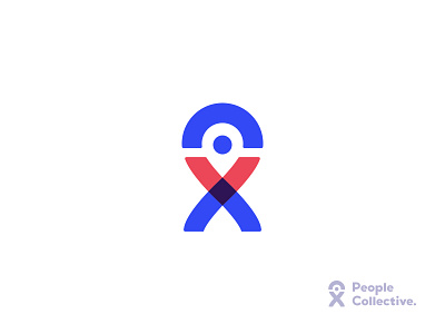 People Collective Logo abstract branding collective community human identity location pin logo logomark mark minimal people symbol