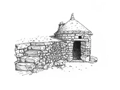 Pedra Seca architecture artwork drawing hand drawn handdrawing handdrawn illustration inkpen nature art sketch