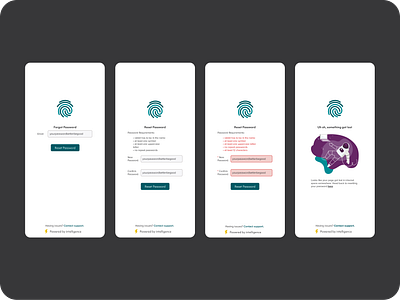 Failed Password Flow account app design brand branding design illustration in app design login login design login form login page password password reset ui design user account user experience user flow user sign in experience ux design uxui