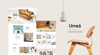 Umeå - Furniture Store architecture design furniture interface interiors online shop online store shop store typography ui web website