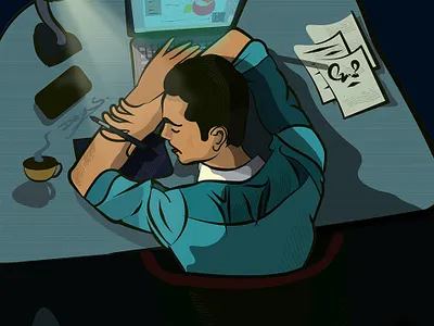 Life of a workaholic adobe illustrator art dexlearningskillz digital illustration digitalart digitaldrawing drawing drawingart illustration illustrator vector vector illustration vectorart