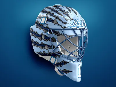 Maine Black Bears | Goalie Mask Concept adobe black bears concept design goalie goaltender hockey hockey design illustrator maine maine black bears mask mockup ncaa photoshop sports sports design