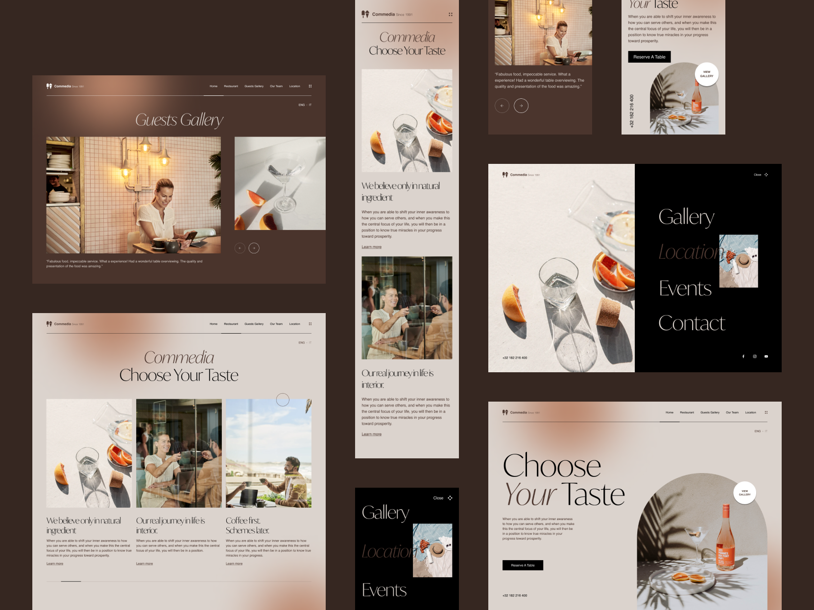 Example of Commedia Web UI