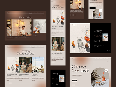 Commedia Web UI clean design details fine dining food food and drink hotel interaction interface design layout resort responsive design restaurant ui ux web website