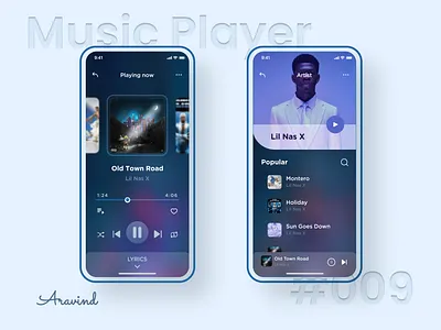 Music Player | Daily UI 009 app daily ui daily ui 009 dailyui dailyuichallenge design mobile app mobile ui music music app music player music player ui product design ui uiux ux