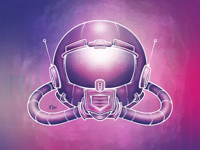 Spaceman alien art artist artwork astronaut atx austin drawing helmet illustration illustrator mars moon science space spaceship technology