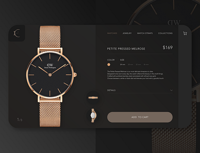 DW Product page concept design flat luxury minimal ui ux web website