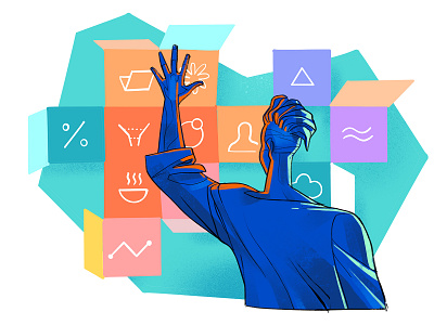 Task Organizer design illustration immersive issues organizer project manager schedule symbols task user experience user interface