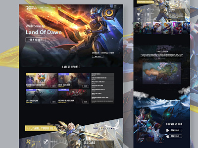 Unofficial Gaming Website Design design gaming gaming website legends moba mobile ui ux web