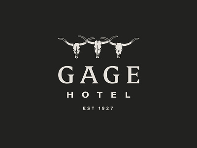 Gage Hotel branding hospitality hotel identity logo logo design texas westtexas