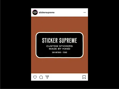 Sticker Supreme branding logotype social media sticker typographhy