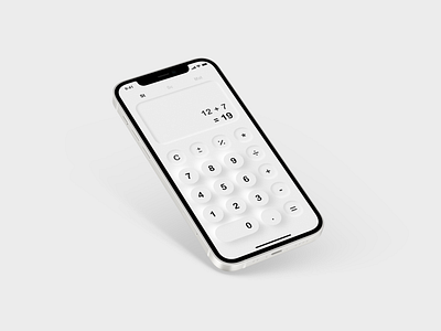 Calculator in neumorphism dailyui