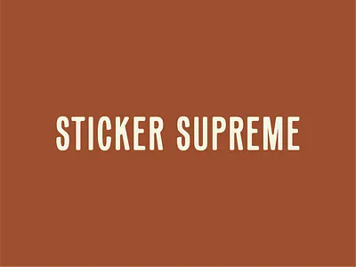 Sticker Supreme branding logo logotype mars rounded typography