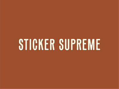 Sticker Supreme branding logo logotype mars rounded typography