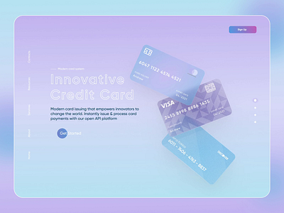 Credit Card Landing Page animation card cards credit finance financial fintech landing money presentation ui ux web website