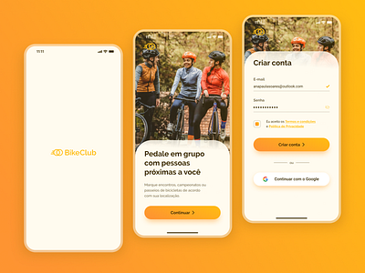 Daily UI 001 - Sign Up - BikeClub app bike dailyui figma interface signup ui uidesign