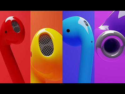 Apple Airpods Advert 3d animation apple blender product design