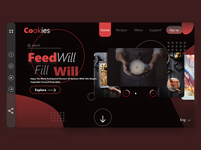 cookies food recipes website app app design branding design graphicdesign ui ux webdesign website xd design