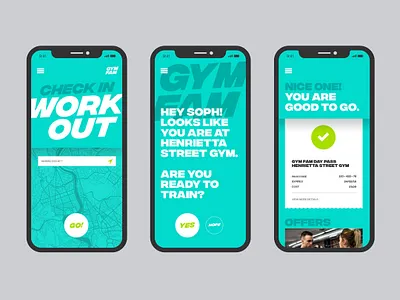 Gym Fam app book branding concept design digital ui ux