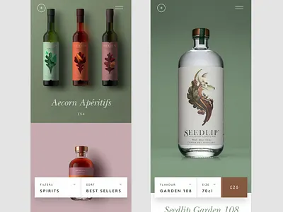 Seedlip Digital Gifting Experiencw ecommerce food and beverage gifting phygital retail ui ux