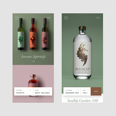 Seedlip Digital Gifting Experiencw ecommerce food and beverage gifting phygital retail ui ux