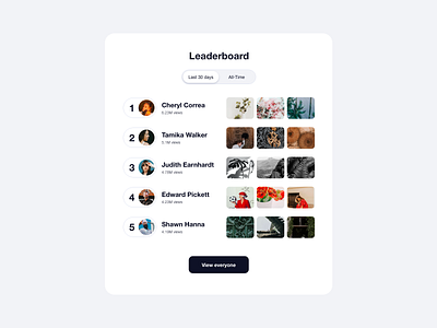 Leaderboard UI Design free ui free ui component ildiesign leaderboard leaderboard design leaderboard ui leaderboards ui ui component ui design ui design daily ui pattern ui practice ux ux design